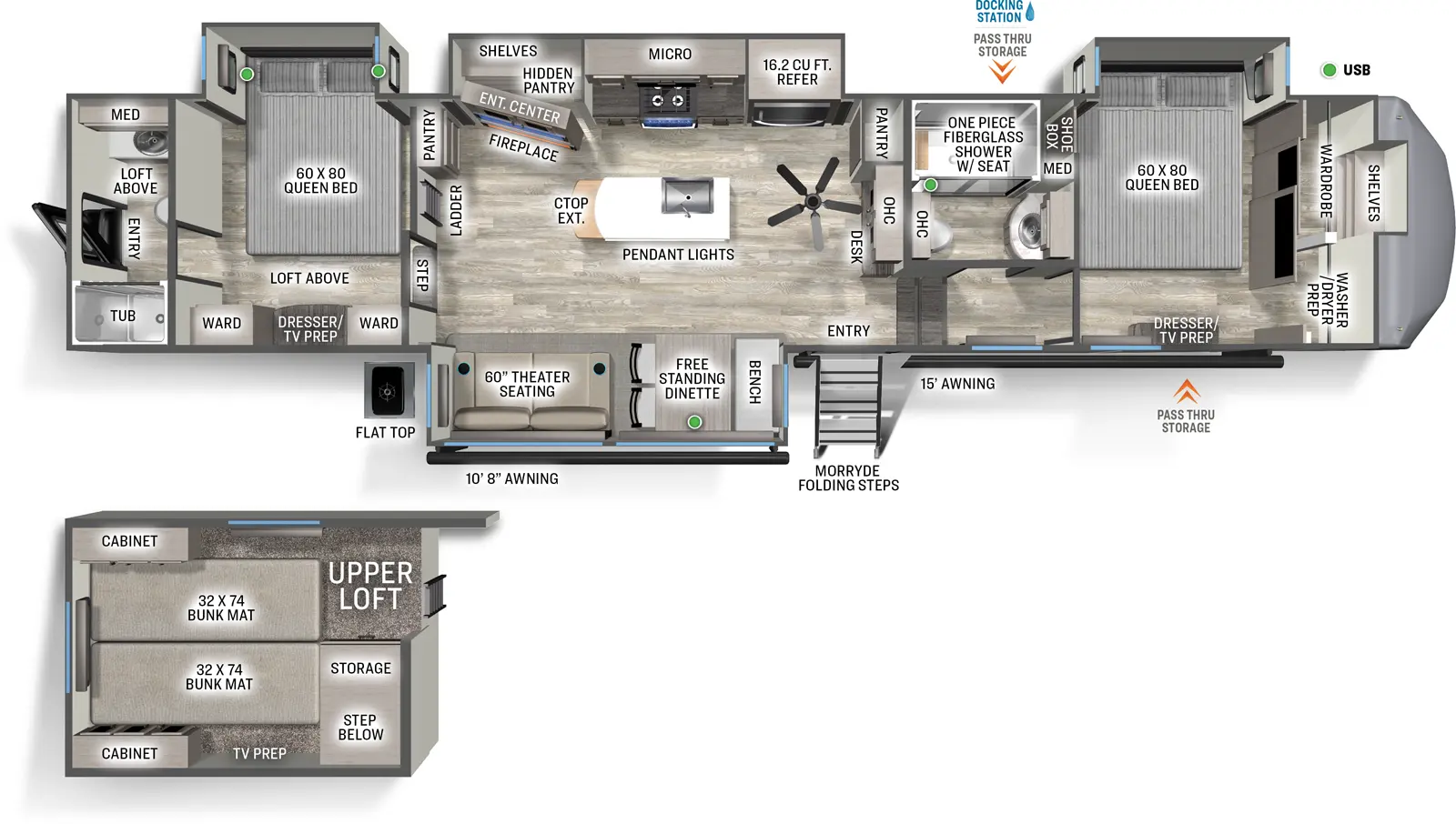 Sierra Fifth Wheels 4002FB Floorplan